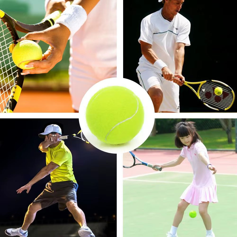 High Elasticity Training Tennis Balls – Fluorescent Yellow Rubber & Felt Balls for Competition, Practice & All Court Surfaces (SKU: KKK4307)