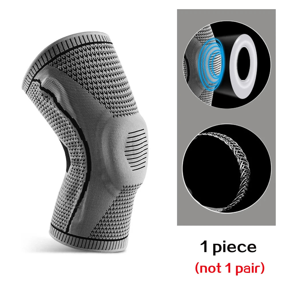 Knee brace with side stabilisers for running and gym