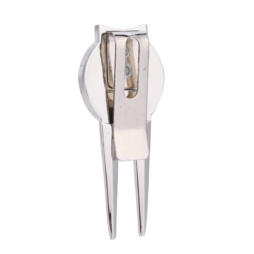 Golf Divot Repair Tool with Magnetic Ball Marker – Groove Cleaner & Hat Clip