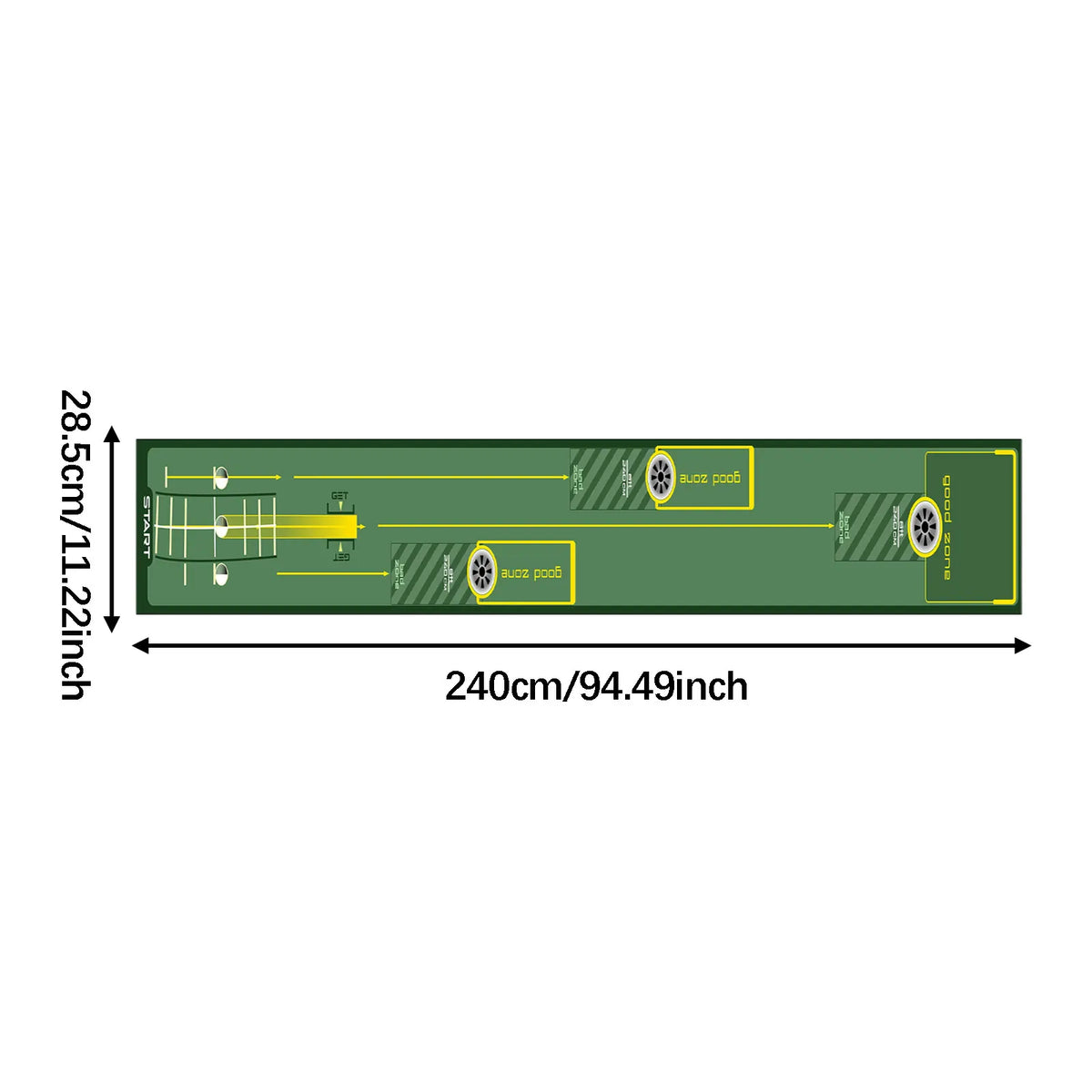 Indoor Golf Putting & Hitting Mat – Practice Green for Home, Garden & Office