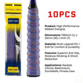 Padel & Tennis Overgrips (10 Pack) – Anti-Slip, Sweat-Absorbing Racket Grip Tape