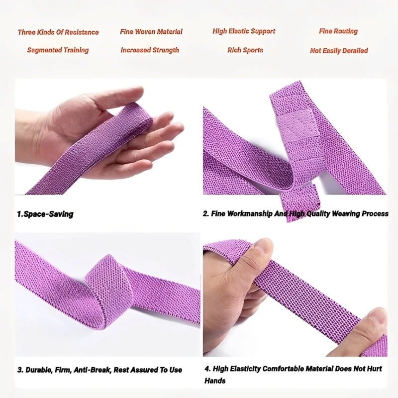 Long Fabric Resistance Band Set – Loop Bands for Pull-Up Assist, Stretching & Strength