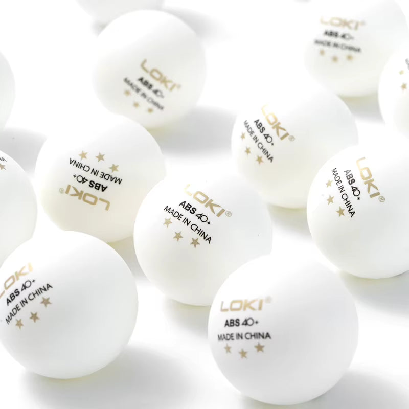 LOKI Pro 3-Star ABS Table Tennis Balls | Durable Seamed Ping Pong Balls for Professional Club Training (10–100 Pack)
