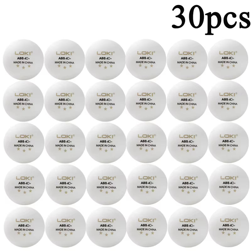 LOKI Pro 3-Star ABS Table Tennis Balls | Durable Seamed Ping Pong Balls for Professional Club Training (10–100 Pack)