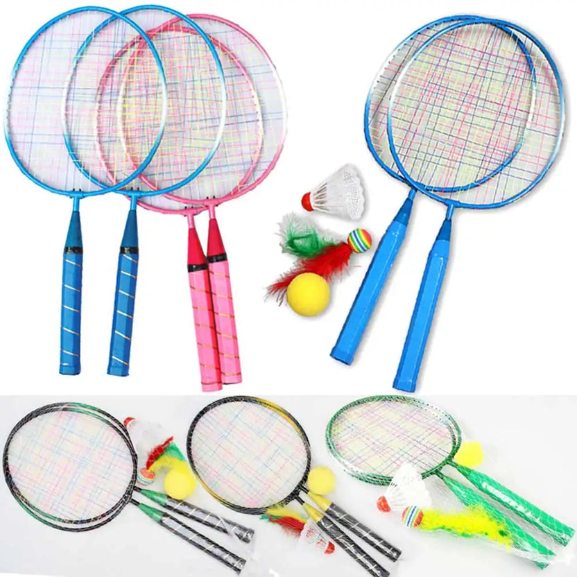 Kids' Badminton Racket Set – 2 Junior Rackets & Shuttlecocks – Maison ...