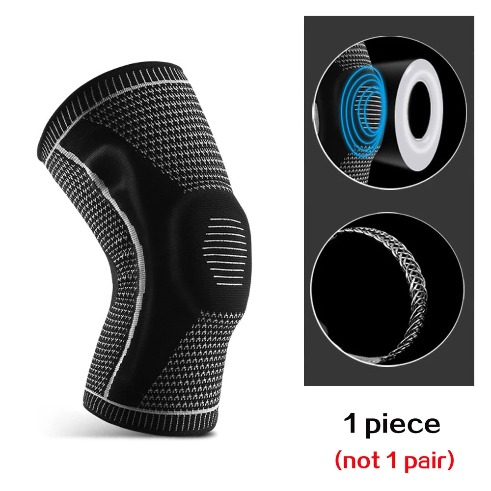 Knee brace with side stabilisers for running and gym