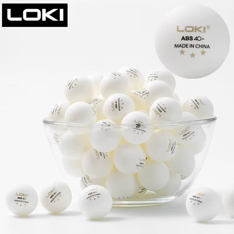 LOKI Pro 3-Star ABS Table Tennis Balls | Durable Seamed Ping Pong Balls for Professional Club Training (10–100 Pack)