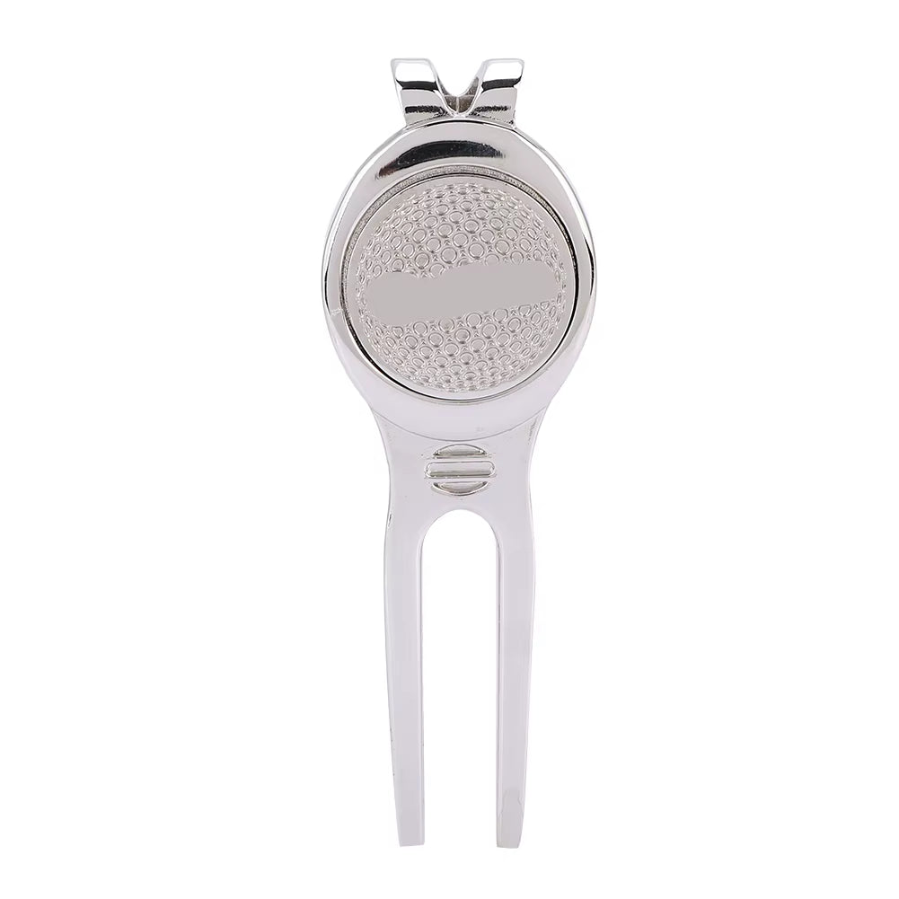 Golf Divot Repair Tool with Magnetic Ball Marker – Groove Cleaner & Hat Clip