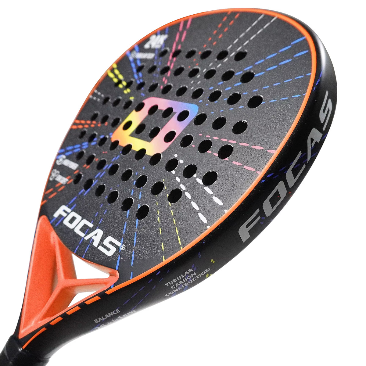 FOCAS 24K Pro Carbon Padel Tennis Racket | Advanced Textured Plate Surface for Ultimate Control and Explosive Shots