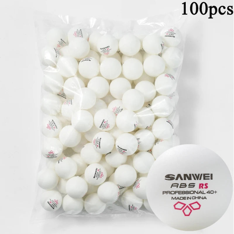 SANWEI RS40+ Pro 3-Star Ping Pong Balls | High-Bounce ABS Seamed Table Tennis Balls for Intensive Club Training