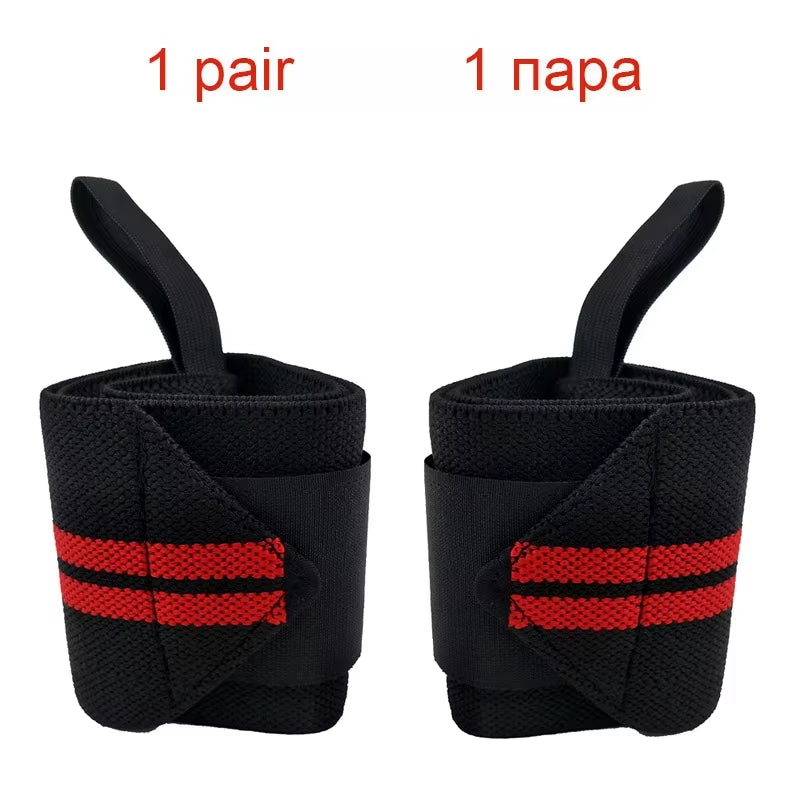 Weightlifting Wrist Wraps (1 Pair) – Adjustable Elastic Wraps for Gym & Powerlifting