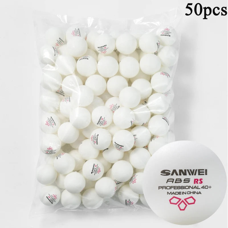 SANWEI RS40+ Pro 3-Star Ping Pong Balls | High-Bounce ABS Seamed Table Tennis Balls for Intensive Club Training