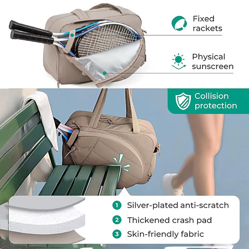 Quilted Padel & Racket Bag – Large Shoulder Tote for Padel, Tennis & Pickleball