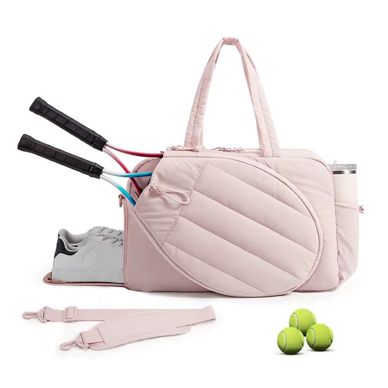 Quilted Padel & Racket Bag – Large Shoulder Tote for Padel, Tennis & Pickleball