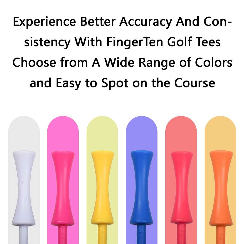 Plastic Step-Down Golf Tees (50 Pack) – 59mm Consistent-Height Tees