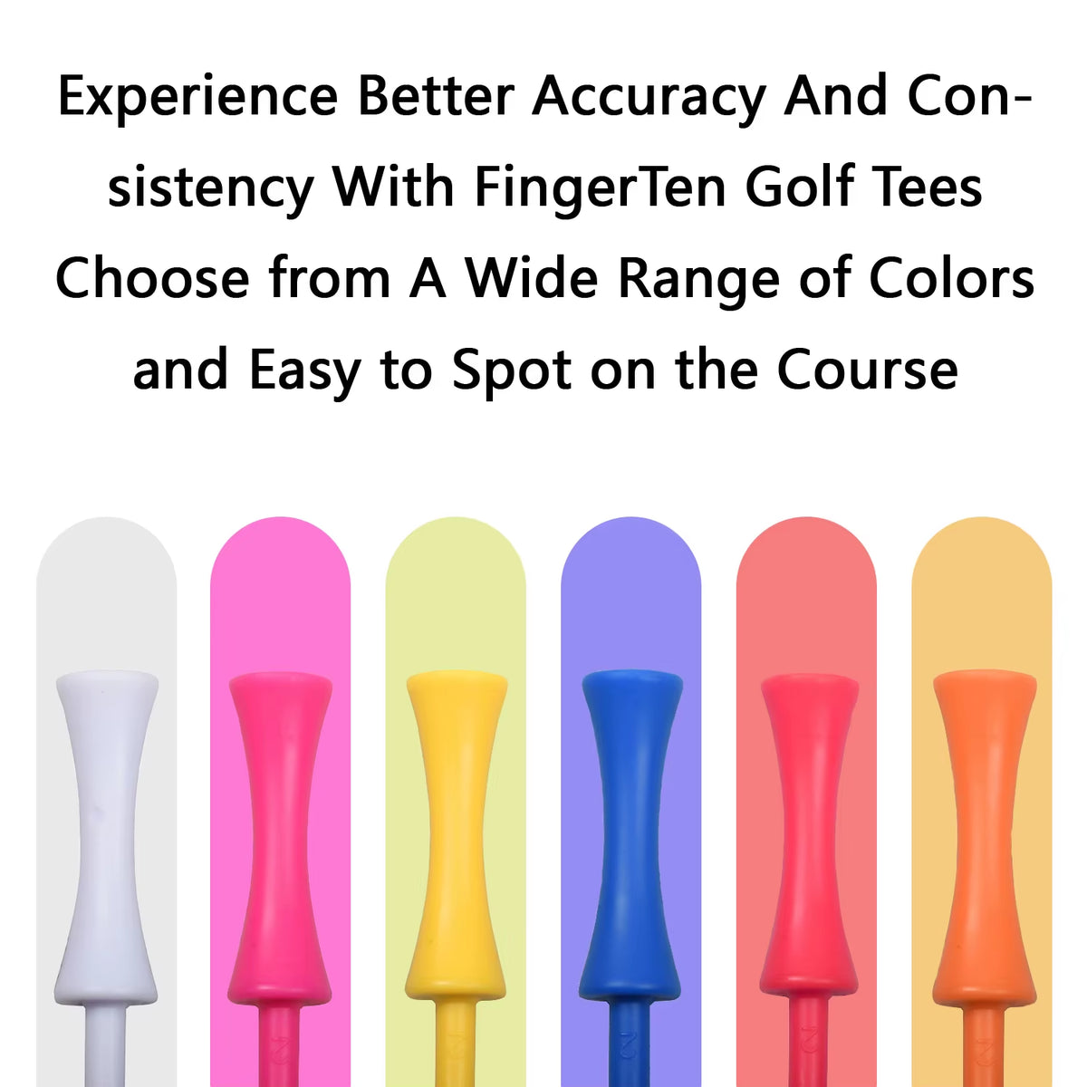 Plastic Step-Down Golf Tees (50 Pack) – 59mm Consistent-Height Tees