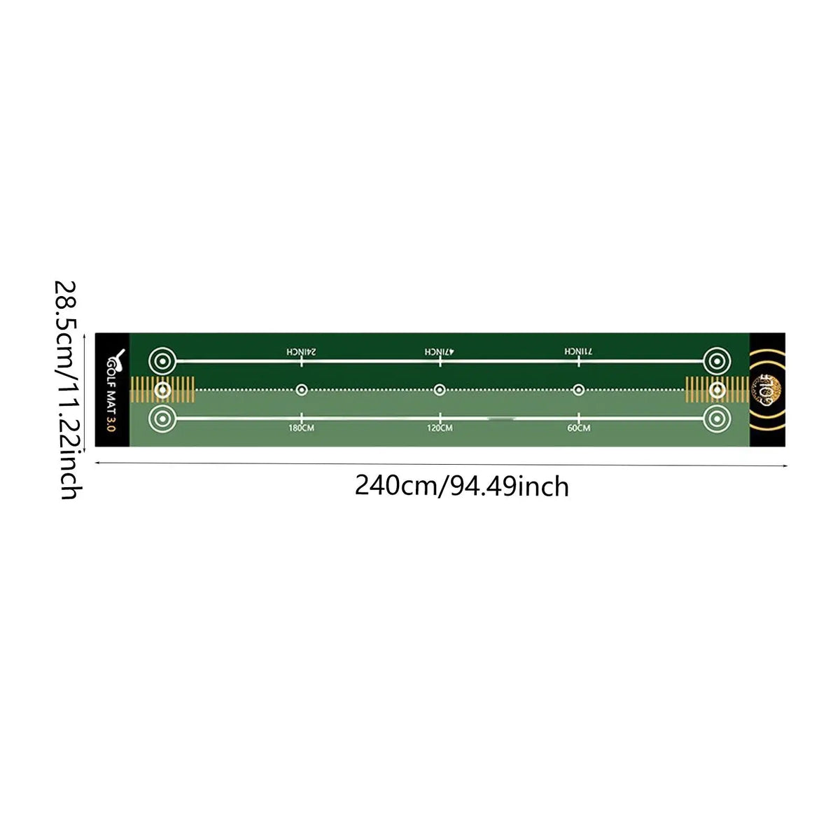 Indoor Golf Putting & Hitting Mat – Practice Green for Home, Garden & Office
