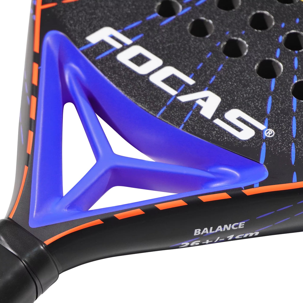 FOCAS 24K Pro Carbon Padel Tennis Racket | Advanced Textured Plate Surface for Ultimate Control and Explosive Shots