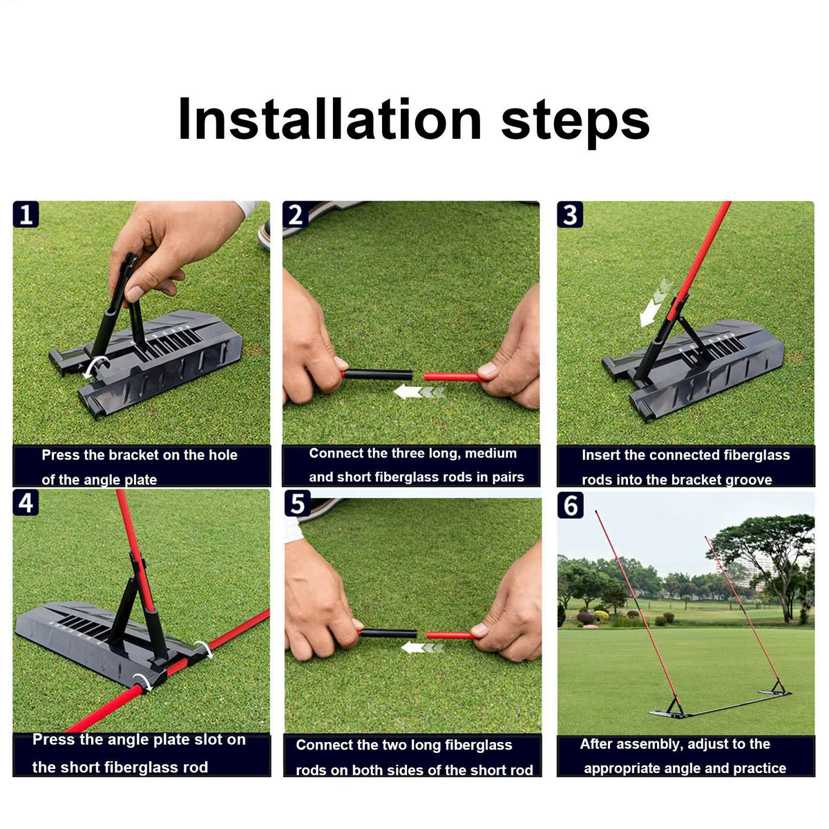 Golf Swing Plane Trainer – Adjustable Alignment Stick Holder for Posture