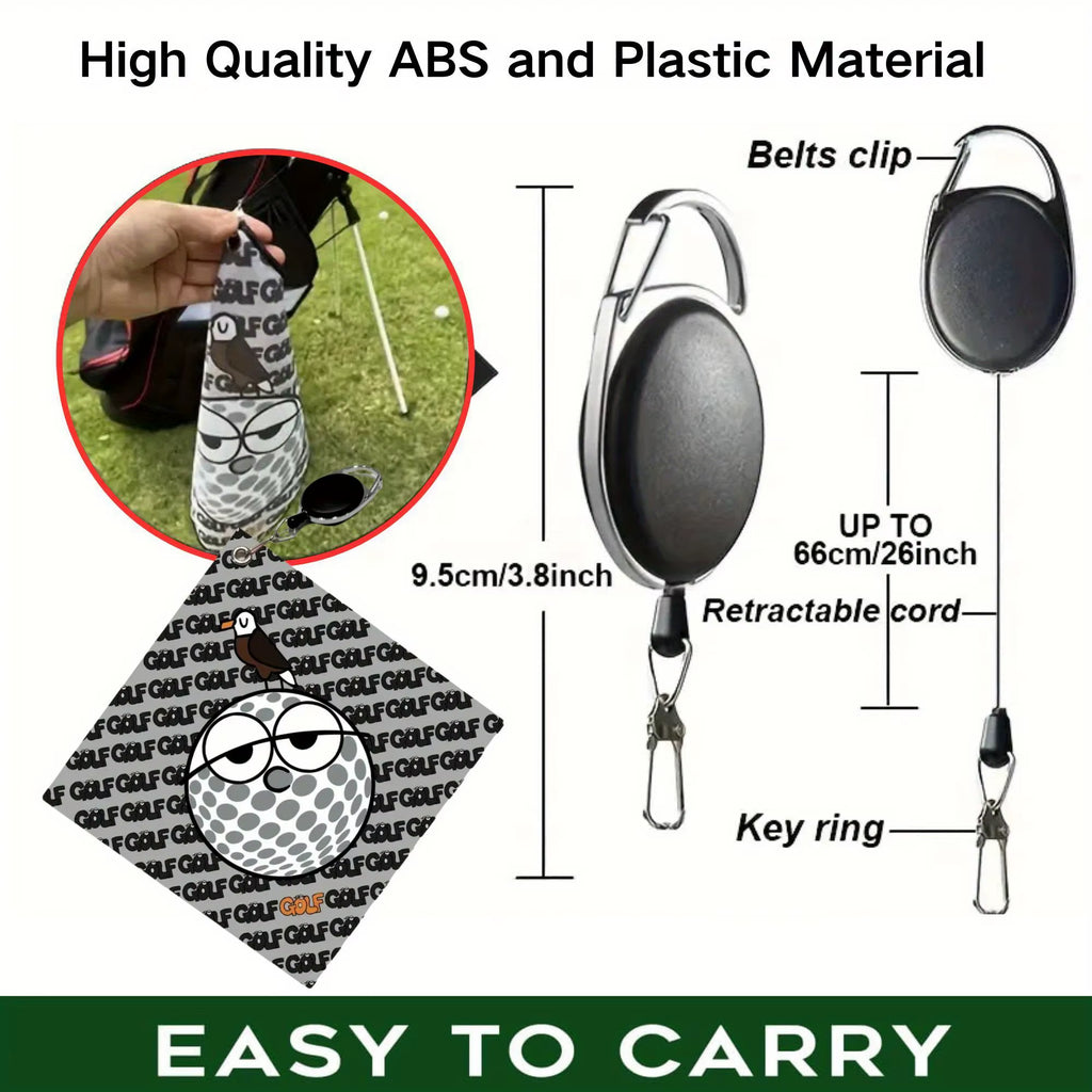 Golf Towels (2 Pack) – Quick-Dry Microfibre Towels with Clip Hook