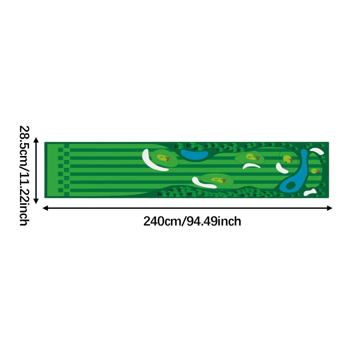 Indoor Golf Putting & Hitting Mat – Practice Green for Home, Garden & Office