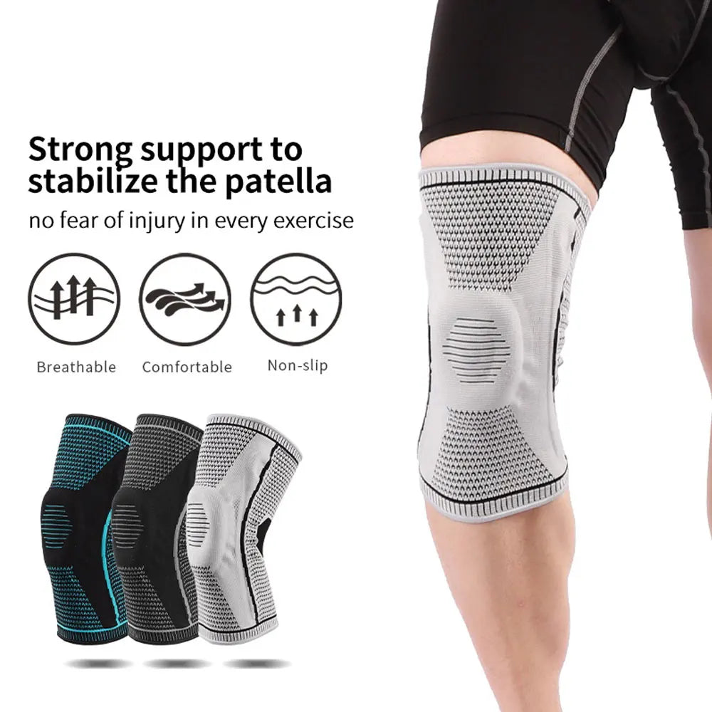 Knee brace with side stabilisers for running and gym