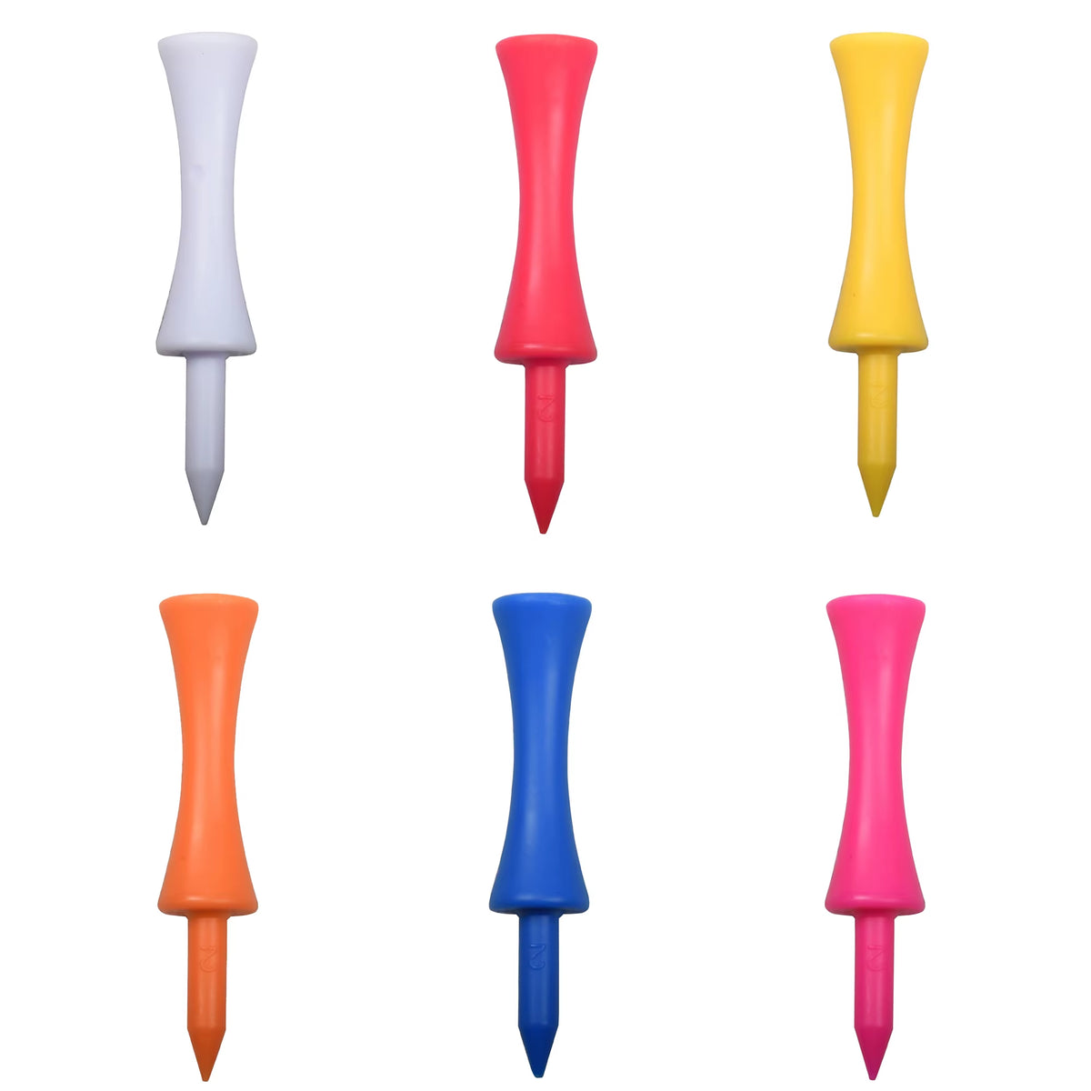 Plastic Step-Down Golf Tees (50 Pack) – 59mm Consistent-Height Tees