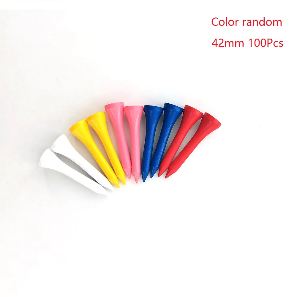 Bamboo Golf Tees (100 Pack) – 4 Mixed Sizes for Driver, Woods & Irons