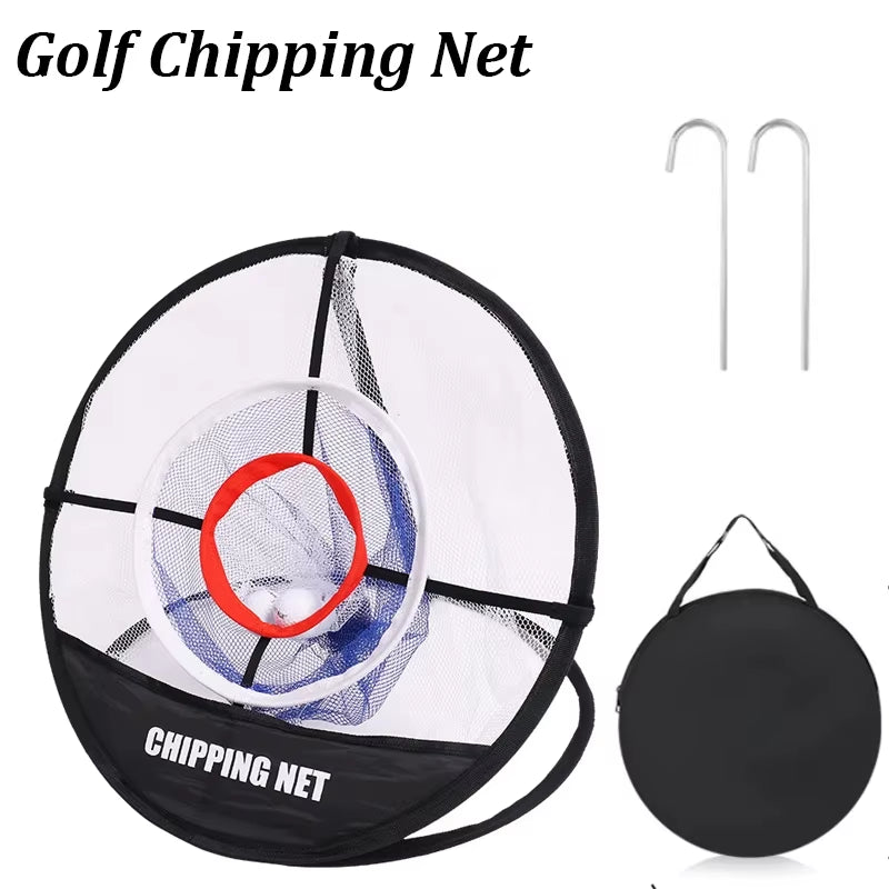 Pop-Up Golf Chipping Net with Hitting Mat – Foldable Target Net for Garden Practice