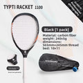 TYPTI Carbon Racket Carbon Fiber Ready Strung Mini Tennis Racquet Paddle for Low Noise Foam Ball Pickleball Court Sport