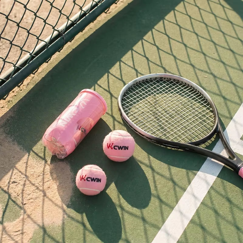 Cwin Vibrant Pink Tennis Balls (2-Pack) | Stylish Colorful Sports & Fitness Balls for Practice and Play