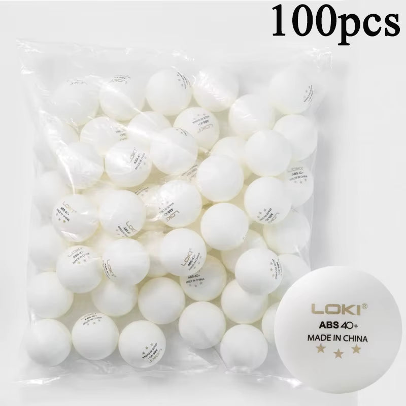 LOKI Pro 3-Star ABS Table Tennis Balls | Durable Seamed Ping Pong Balls for Professional Club Training (10–100 Pack)