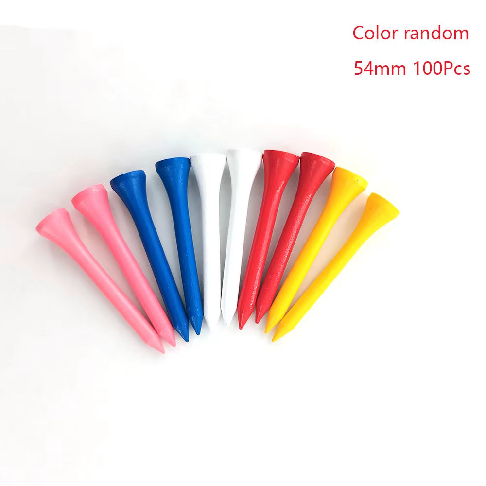 Bamboo Golf Tees (100 Pack) – 4 Mixed Sizes for Driver, Woods & Irons