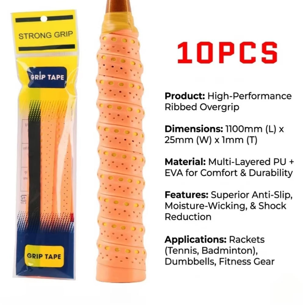 Padel & Tennis Overgrips (10 Pack) – Anti-Slip, Sweat-Absorbing Racket Grip Tape