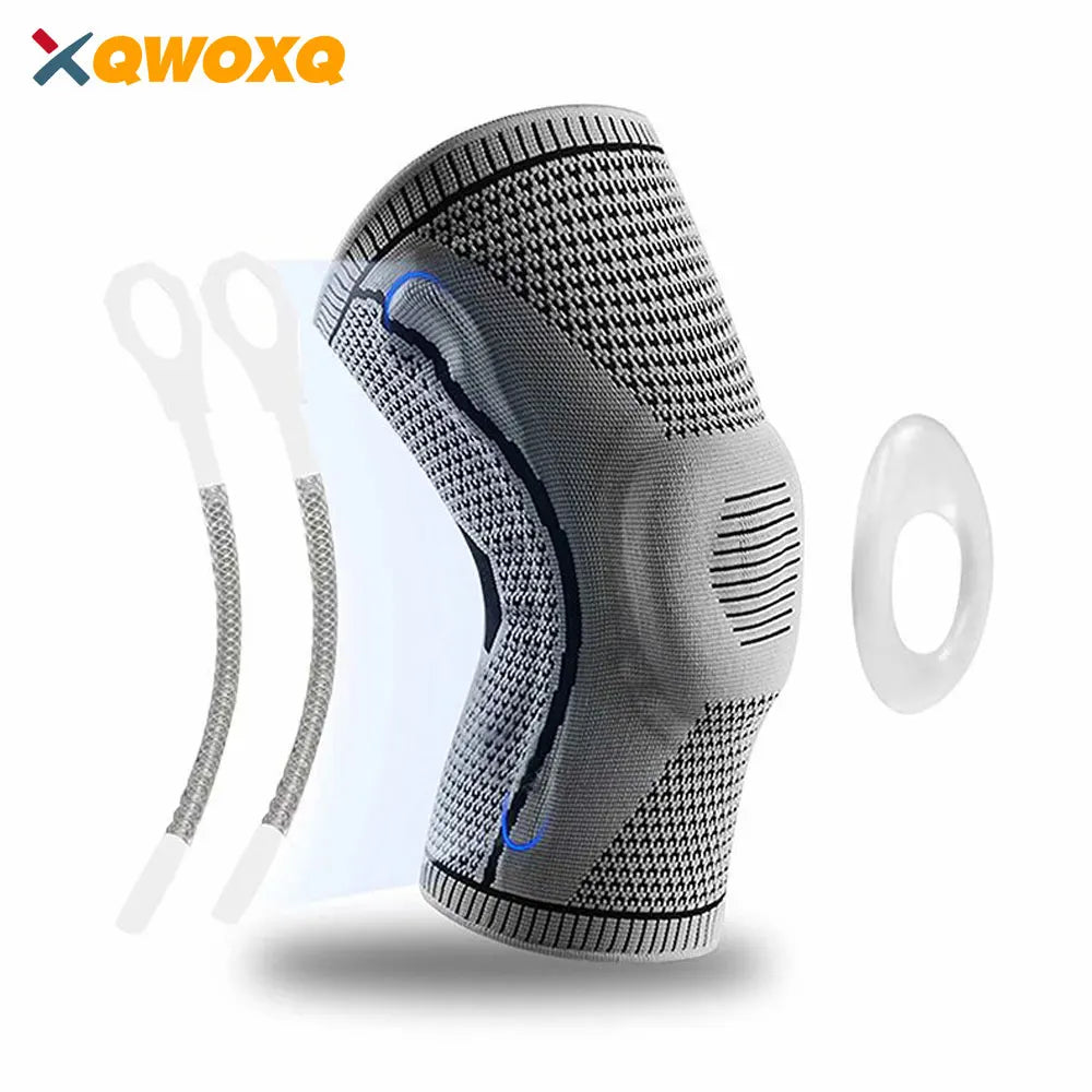 Knee brace with side stabilisers for running and gym