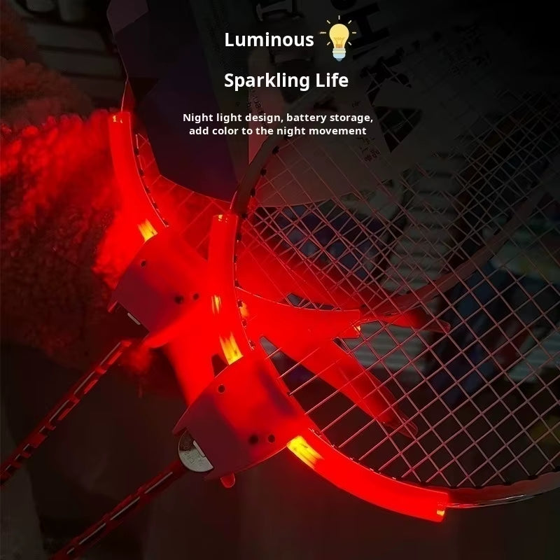 Luminous Badminton Racket Set – Adult & Children Professional Ultra-Lightweight Durable Racquet Kit for Night Outdoor Sports & Training