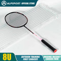 ALP FOX Goddess 8U Ultra-Light 62G Badminton Racket – Black/Purple Professional Racquet in Exquisite Gift Box (Suitable for All Ages)