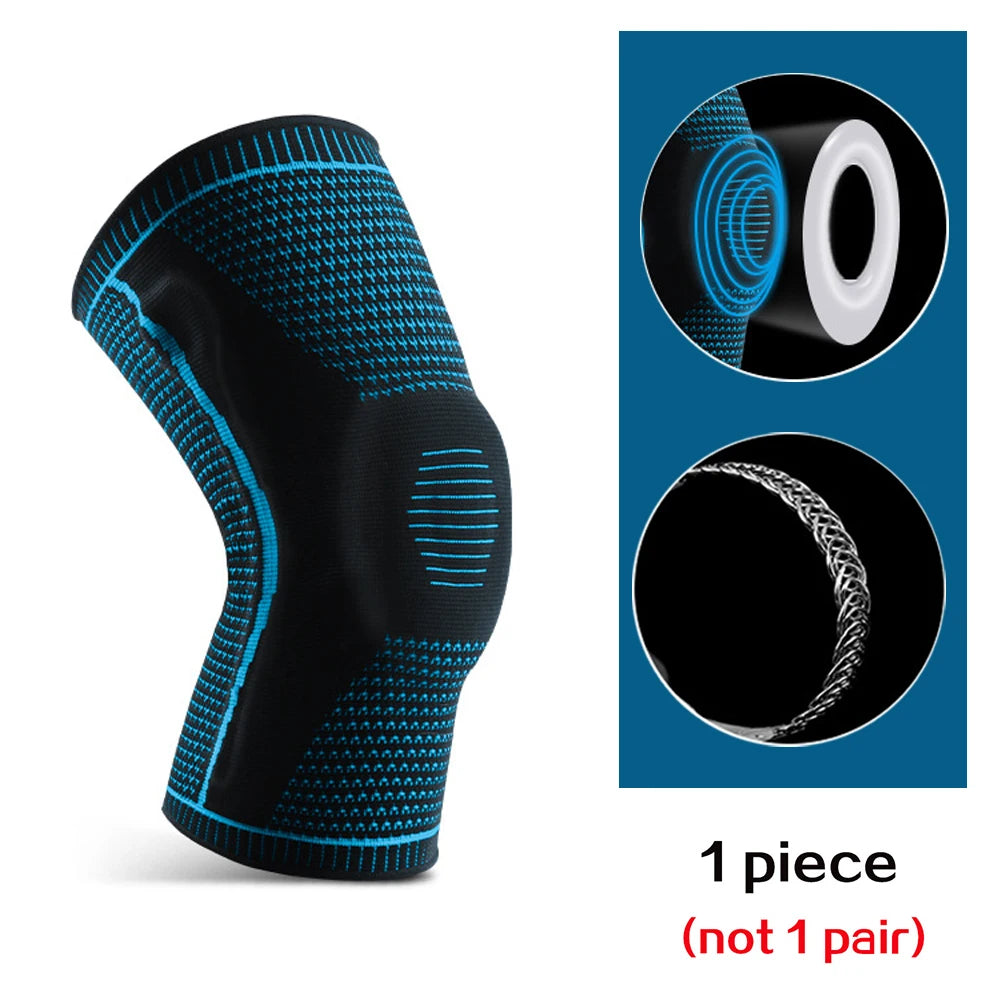 Knee brace with side stabilisers for running and gym