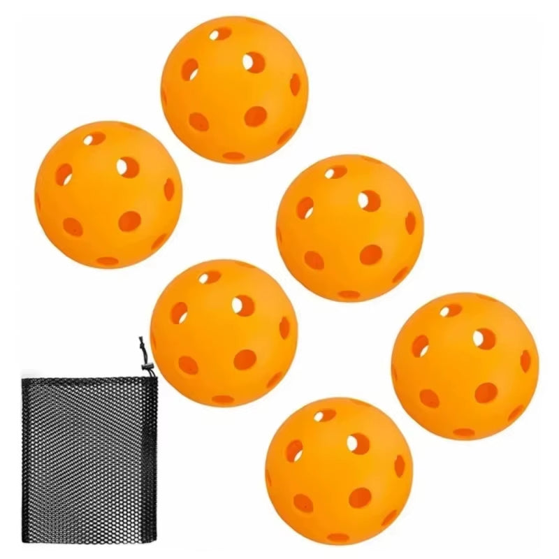 Indoor Pickleball Balls, 26-Hole Hollow Airflow Plastic Balls for Pickleball Paddles
