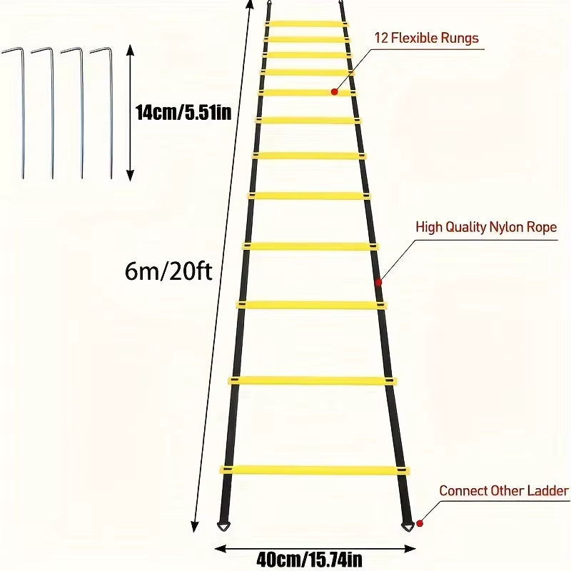 Football Speed & Agility Training Set – Ladder, Cones & Drills Kit