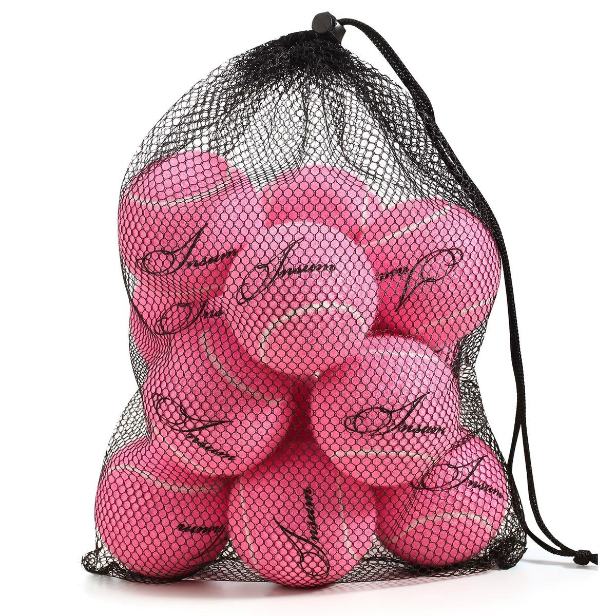 Bulk 12-Piece Tennis Ball Set | High-Elasticity Rubber Training & Play Balls with Handy Mesh Storage Bag