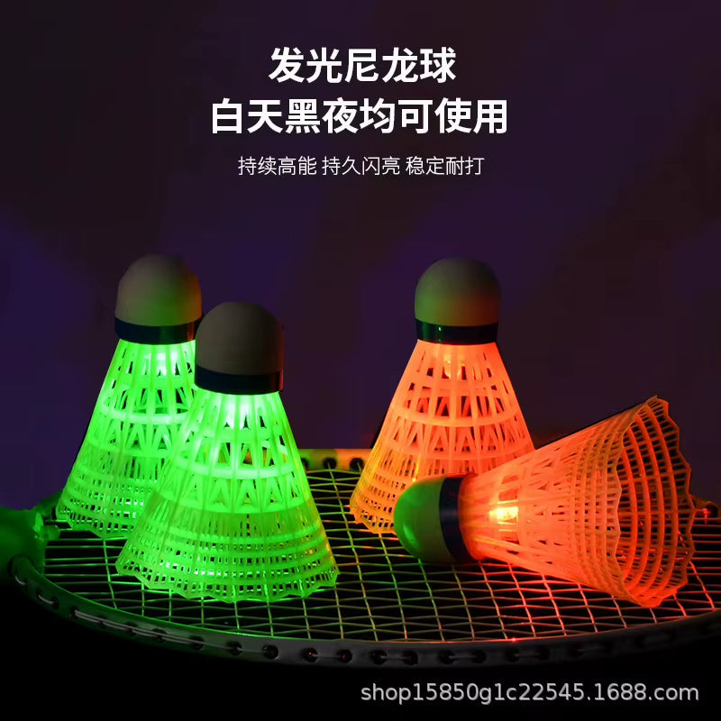 Luminous Badminton Racket Set – Adult & Children Professional Ultra-Lightweight Durable Racquet Kit for Night Outdoor Sports & Training
