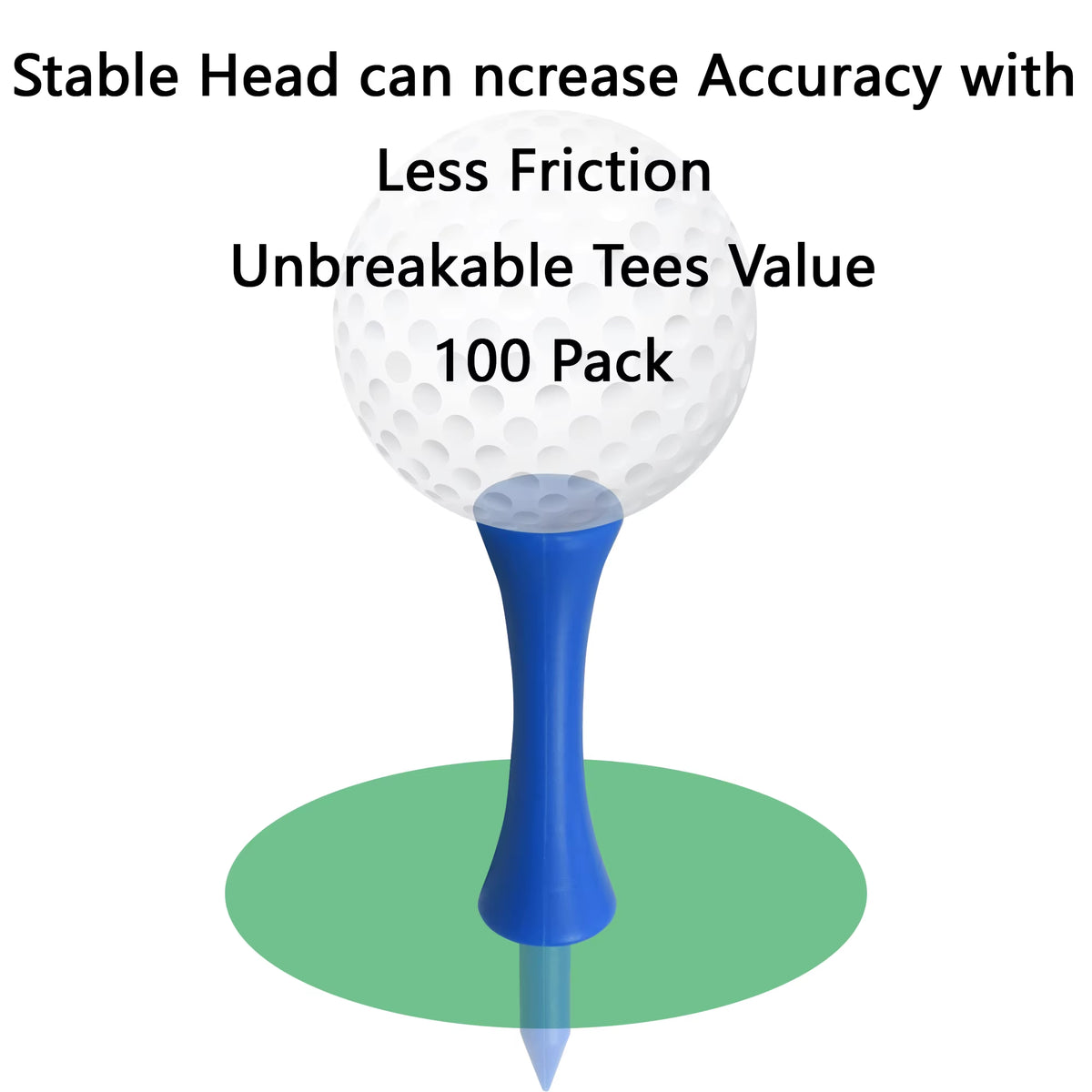 Plastic Step-Down Golf Tees (50 Pack) – 59mm Consistent-Height Tees