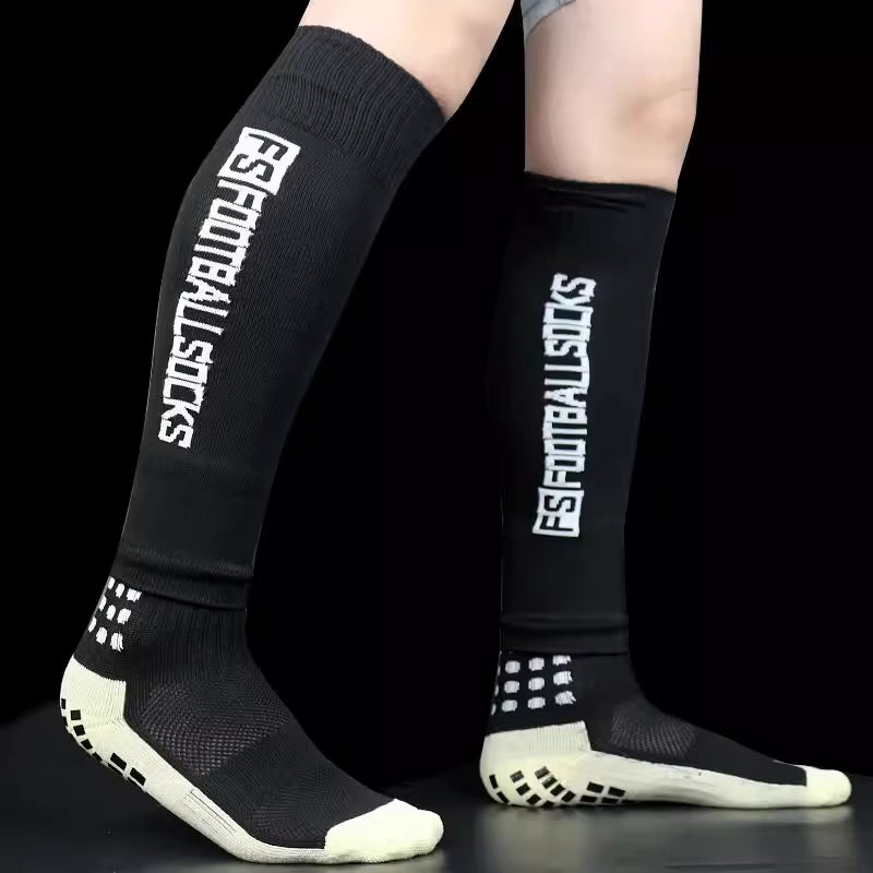 Pro-Grip Anti-Slip Football Socks & Leg Sleeve Set for Men | High-Performance Basketball & Training Gear