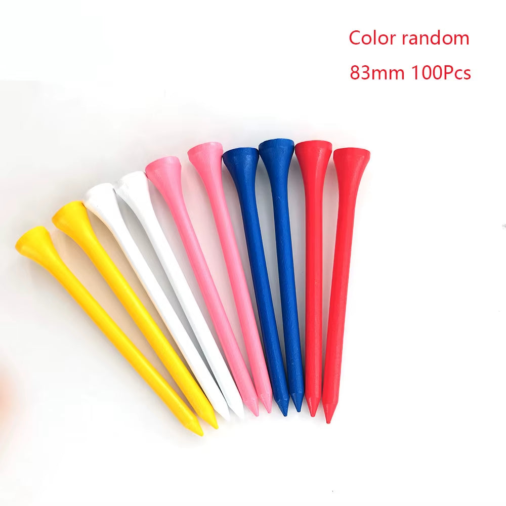 Bamboo Golf Tees (100 Pack) – 4 Mixed Sizes for Driver, Woods & Irons