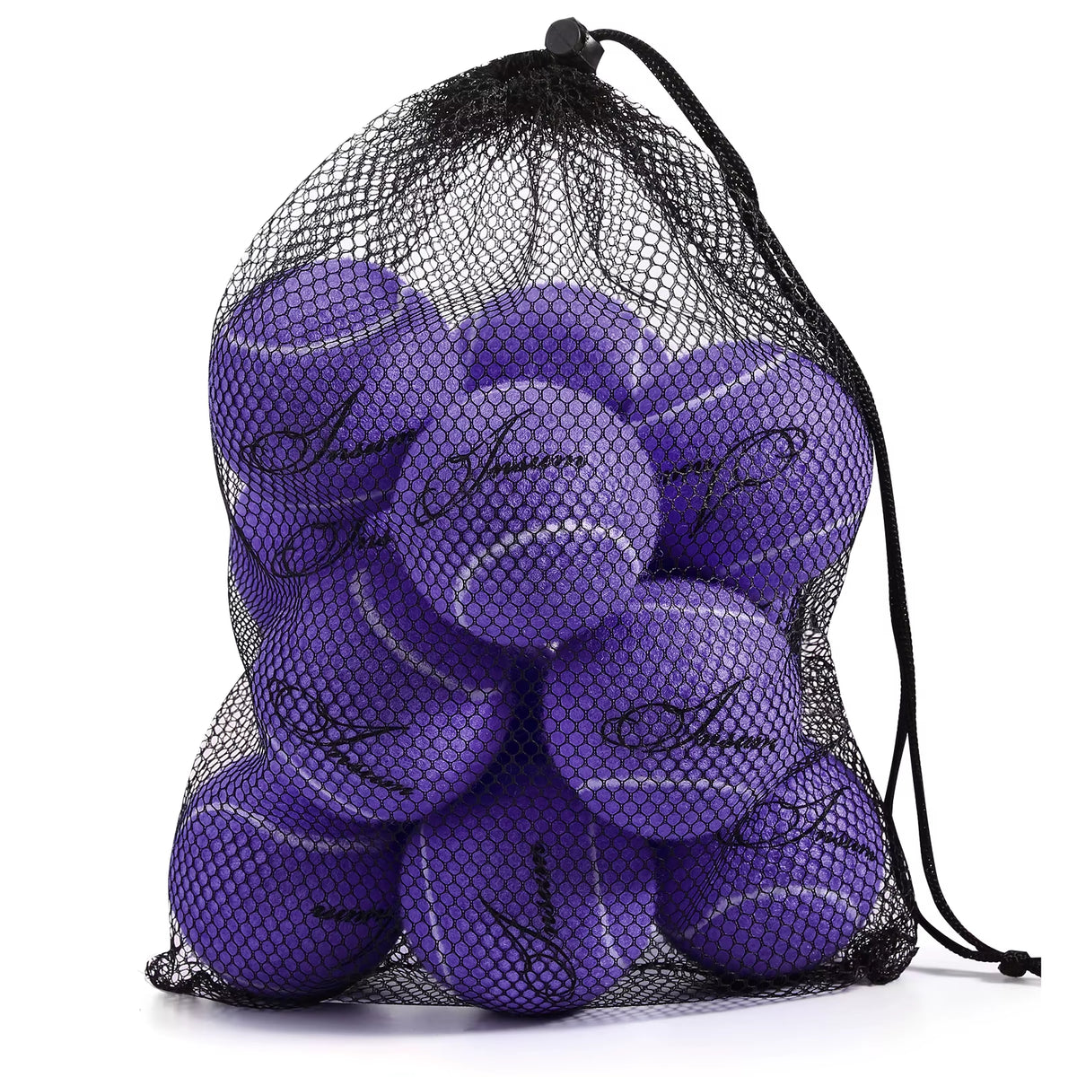 Bulk 12-Piece Tennis Ball Set | High-Elasticity Rubber Training & Play Balls with Handy Mesh Storage Bag