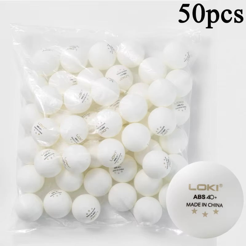 LOKI Pro 3-Star ABS Table Tennis Balls | Durable Seamed Ping Pong Balls for Professional Club Training (10–100 Pack)