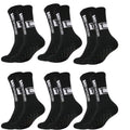 1/4/6 Parirs of Size 36-40 Children'S and Women TC Mid Tube Glued Football Non Slip Socks for Sports Training and Competition