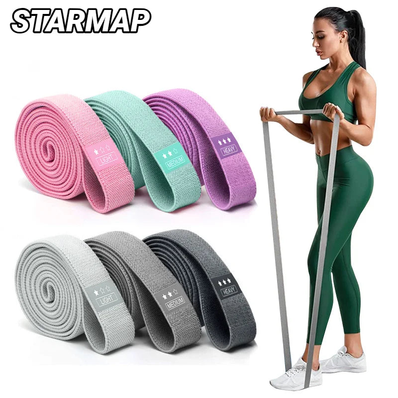 Long Fabric Resistance Band Set – Loop Bands for Pull-Up Assist, Stretching & Strength