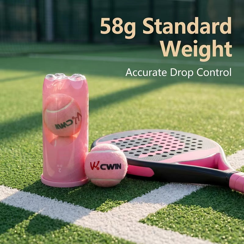 Cwin Vibrant Pink Tennis Balls (2-Pack) | Stylish Colorful Sports & Fitness Balls for Practice and Play